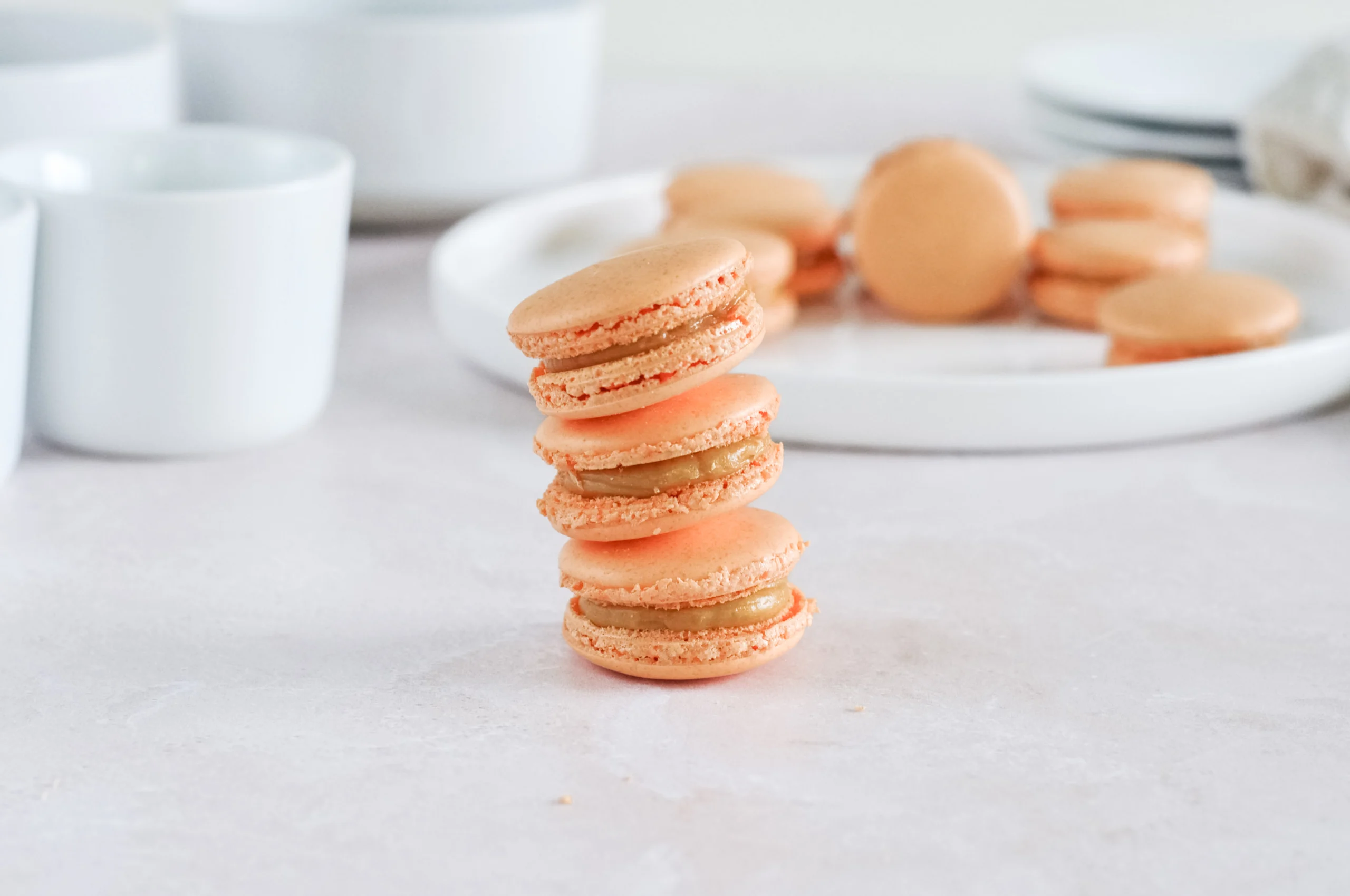 Les macarons au caramel